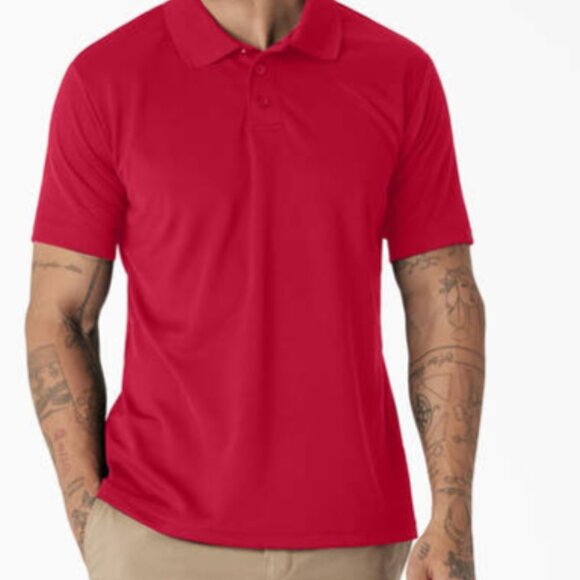 Dickies Red Polo Large - Picture 1 of 3